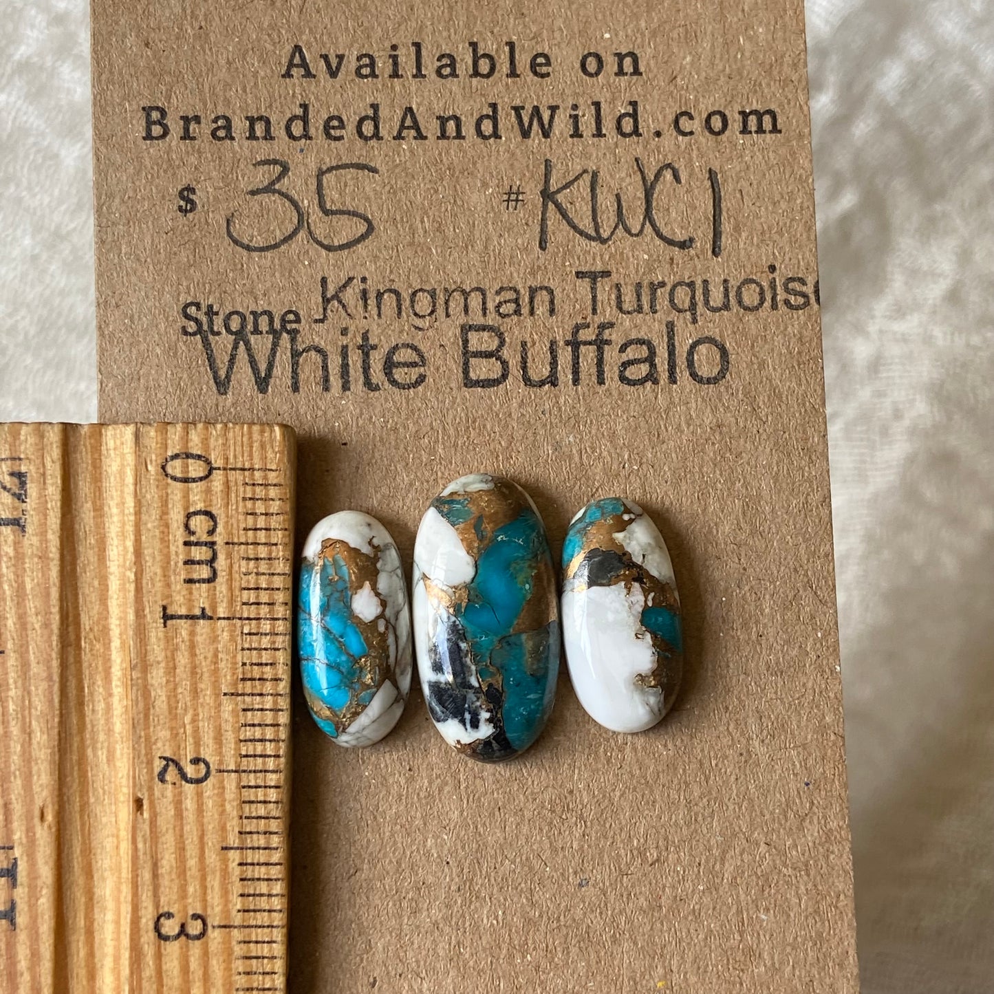 Kingman Turquoise, White Buffalo, Copper Cabochon - KWC1 4CB5DADD-433F-4730-A7E8-37C9729FCF4A Brandedandwild.com
