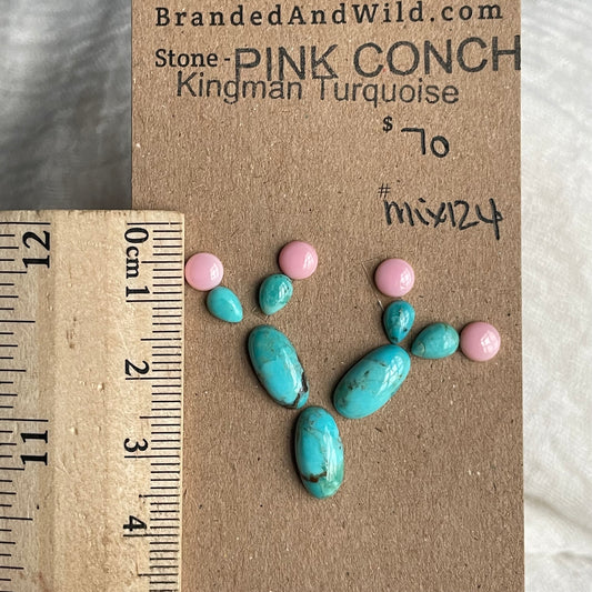 Kingman / Pink Conch Cabochon - Mix124 4CCE6FA7-9EED-490F-AC1F-00D1F8F32898 Brandedandwild.com