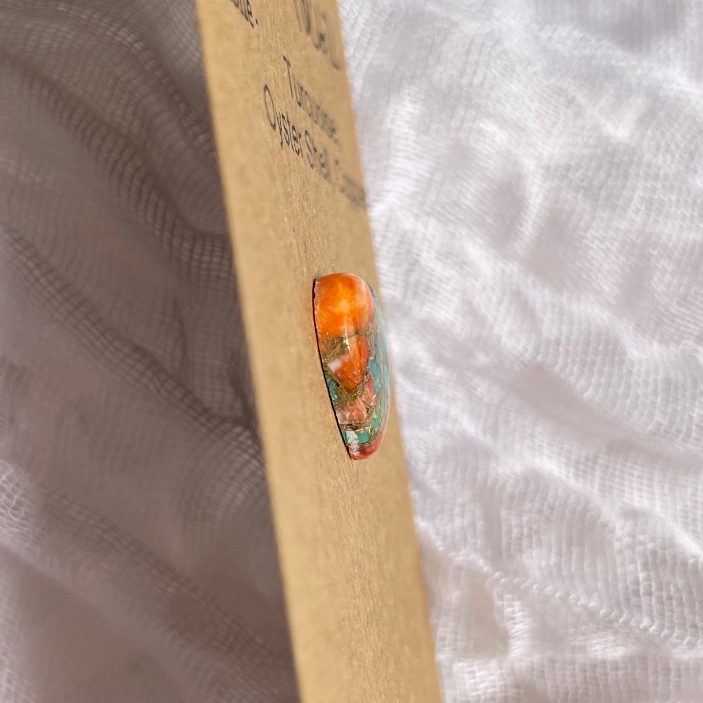 Turquoise, Oyster Shell, Copper Cabochon - TOC62 4CE7F031-9D33-4C03-8904-90457498E604 Brandedandwild.com