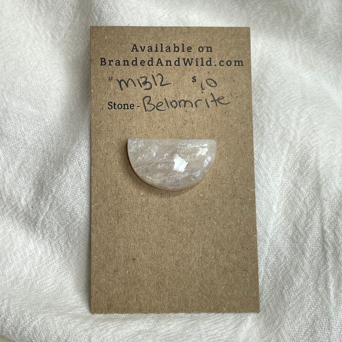 Belomrite Moonstone Cabochon - MB12 4CEE9C58-143D-48E1-BB05-0BC97DF8E19E Brandedandwild.com