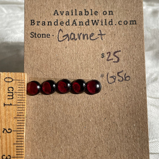 Garnet Cabochon - G56 4D048415-74EB-4CD5-8BFC-CDFF9BB998E2 Brandedandwild.com
