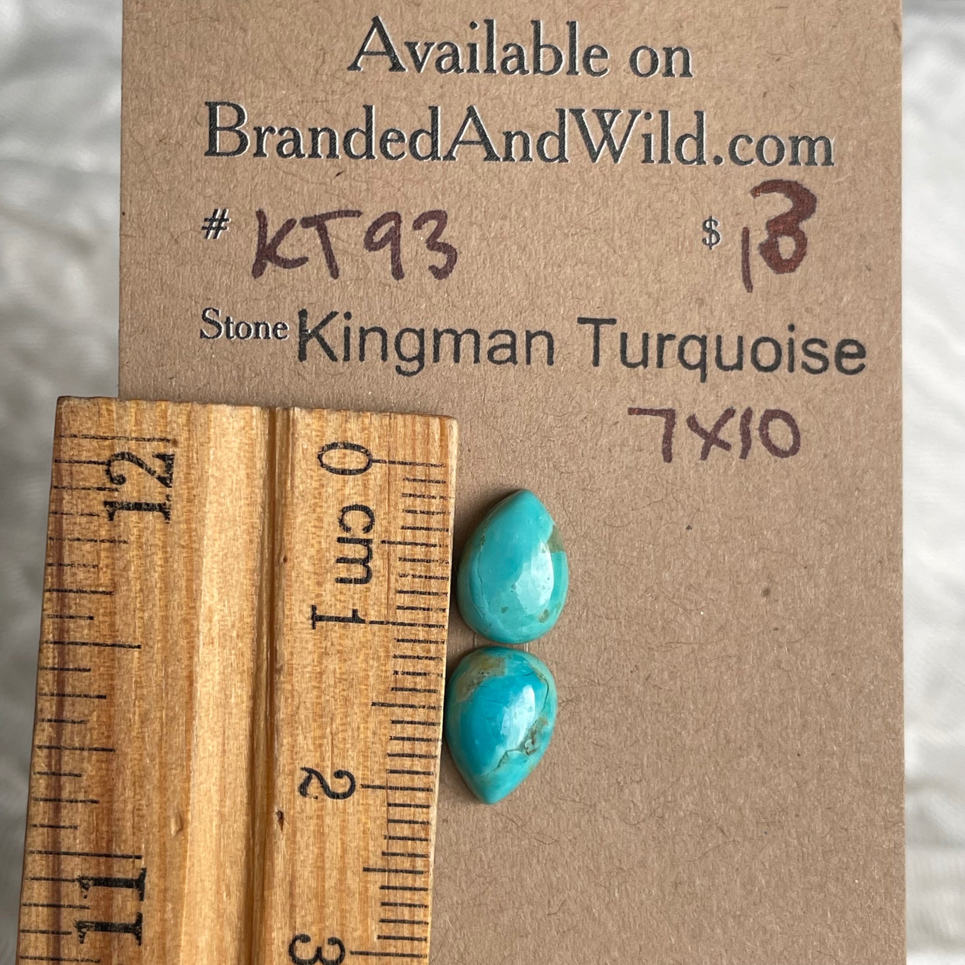 Kingman Turquoise Cabochon - KT93 4D0A31E3-F39B-4484-90B3-51EC446AE33A Brandedandwild.com
