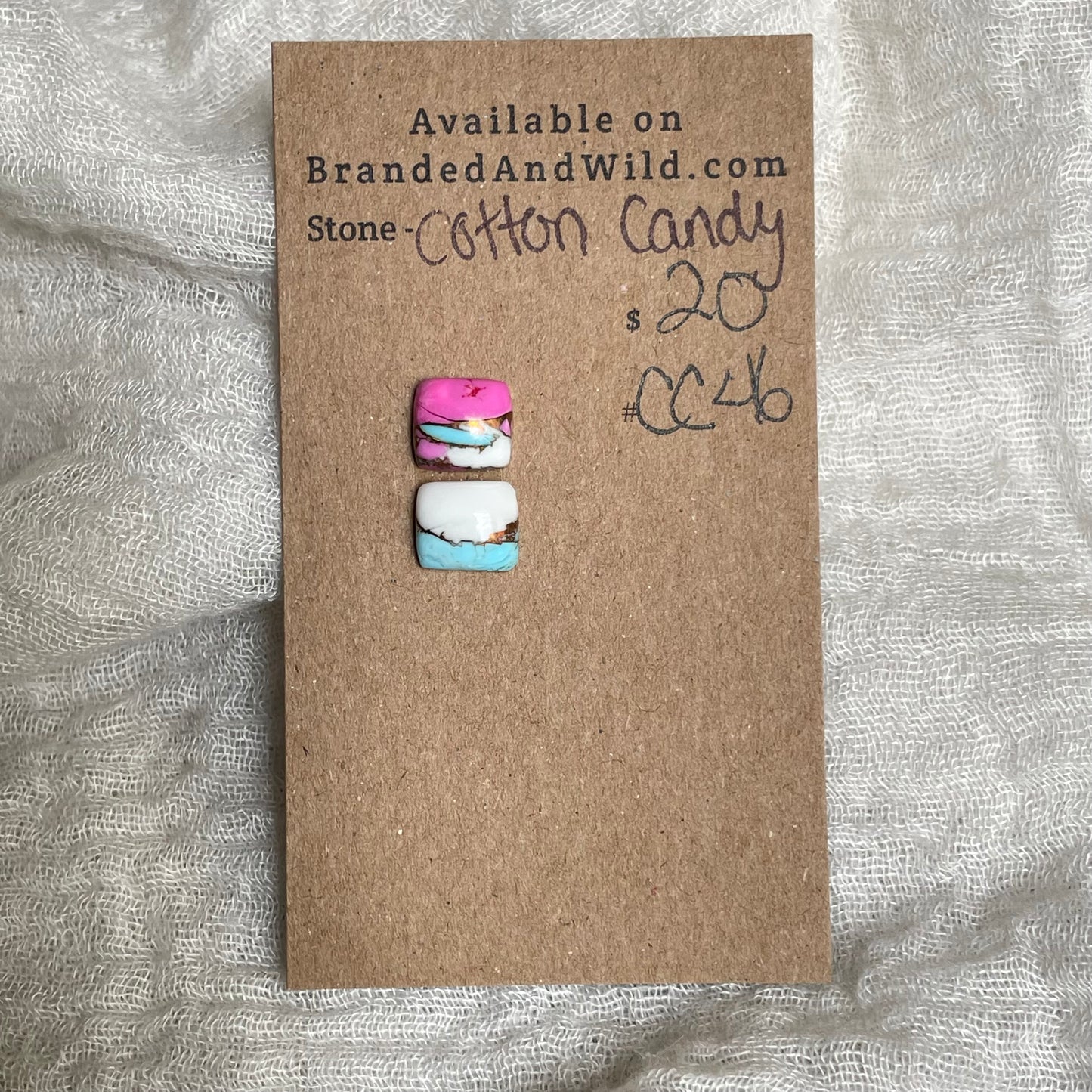 Cotton Candy Cabochon - CC46 4D3867AE-B964-4286-A205-7EE758EA410E Brandedandwild.com
