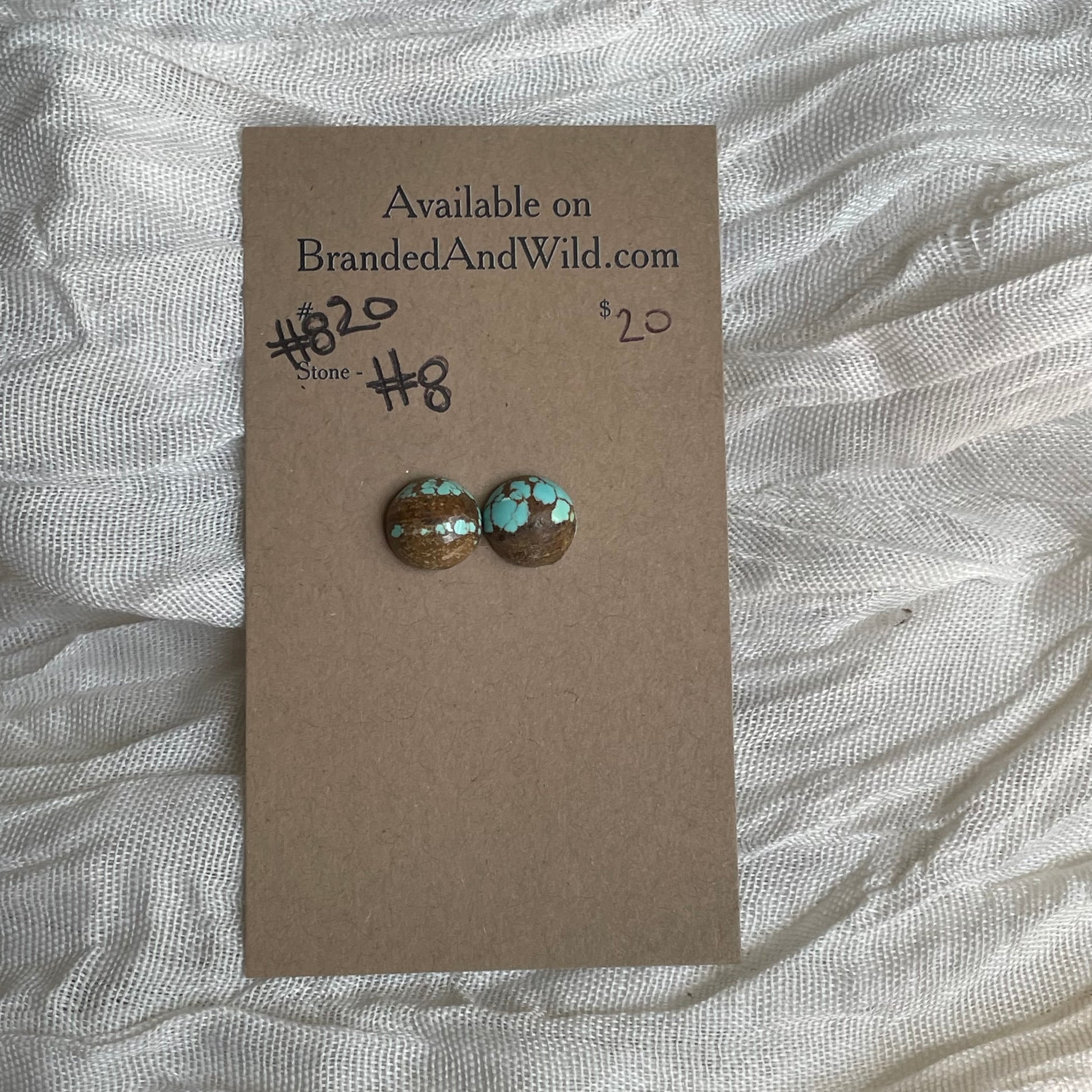 #8 Turquoise Cabochon - #820 4D4EA940-8158-4658-89C0-68C87754354C Brandedandwild.com