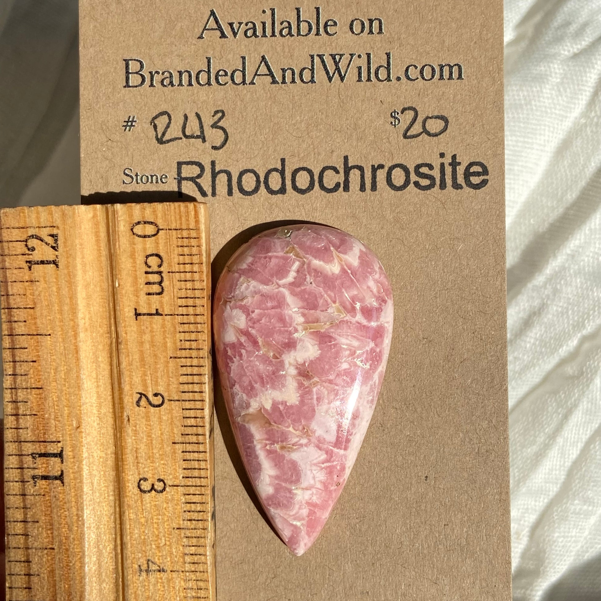 Rhodochrosite Cabochon - R43 4D5B5289-6872-43D6-943D-EE5DA6A0BE01 Brandedandwild.com