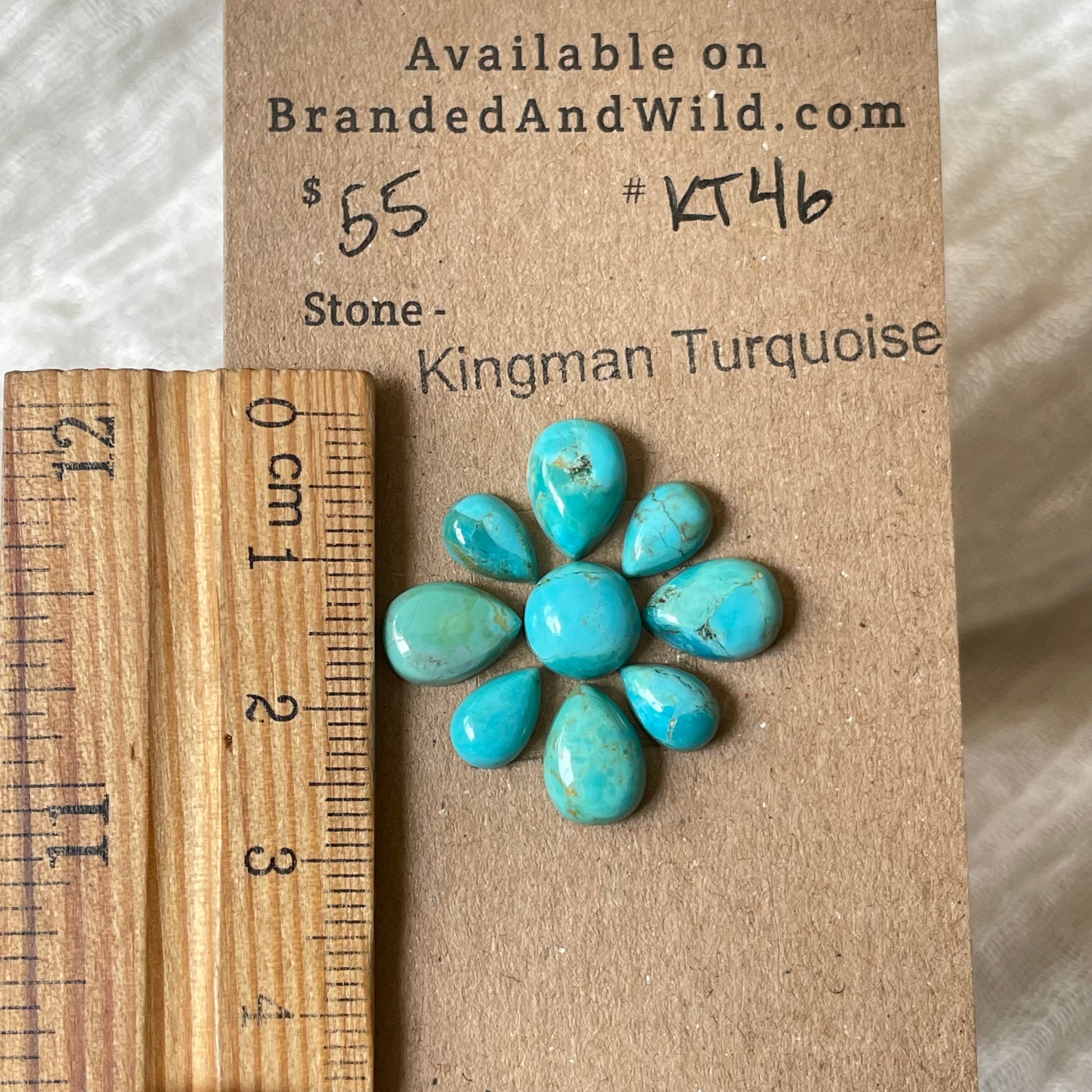 Kingman Turquoise Cabochon - KT46 4D6E960E-F9AA-4778-A788-2C8D3096A29C Brandedandwild.com