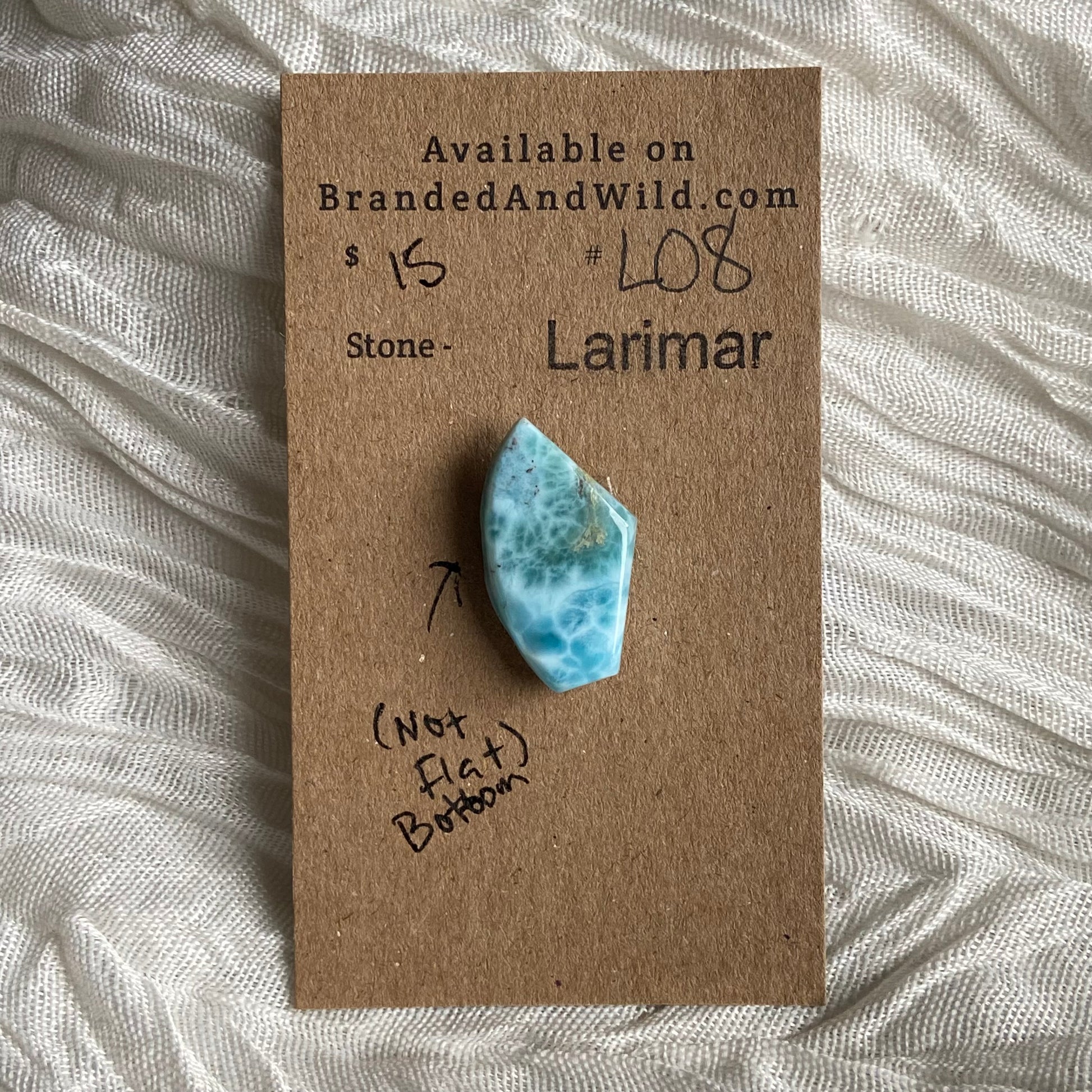 Larimar Cabochon - L08 4D76704D-595C-4293-9E9D-3F7327798DF8 Brandedandwild.com