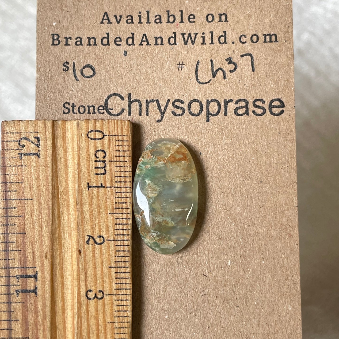 Chrysoprase Cabochon - Ch37 4DA7D791-E284-48CE-82EB-78201A7B91A6 Brandedandwild.com