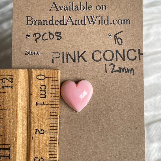 Pink Conch Cabochon - PC08 4DD54F57-6887-4D59-9492-7669E803EAA1 Brandedandwild.com