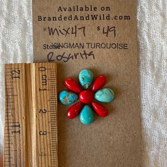 Rosarita / Kingman Cabochon - MIX47