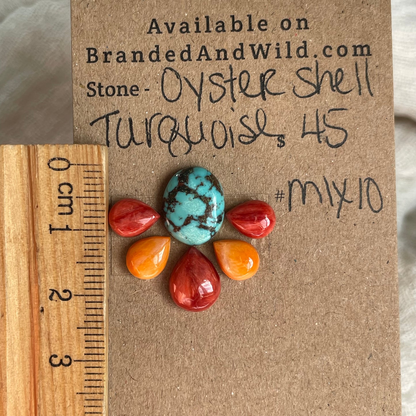 Turquoise / Oyster Shell Cabochon - MIX10 4DDE48F9-096E-4FE0-B523-2BD150CCA3B1 Brandedandwild.com