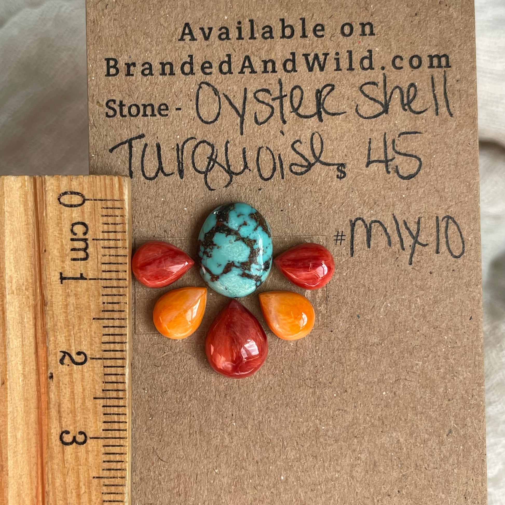 Turquoise / Oyster Shell Cabochon - MIX10 4DDE48F9-096E-4FE0-B523-2BD150CCA3B1 Brandedandwild.com