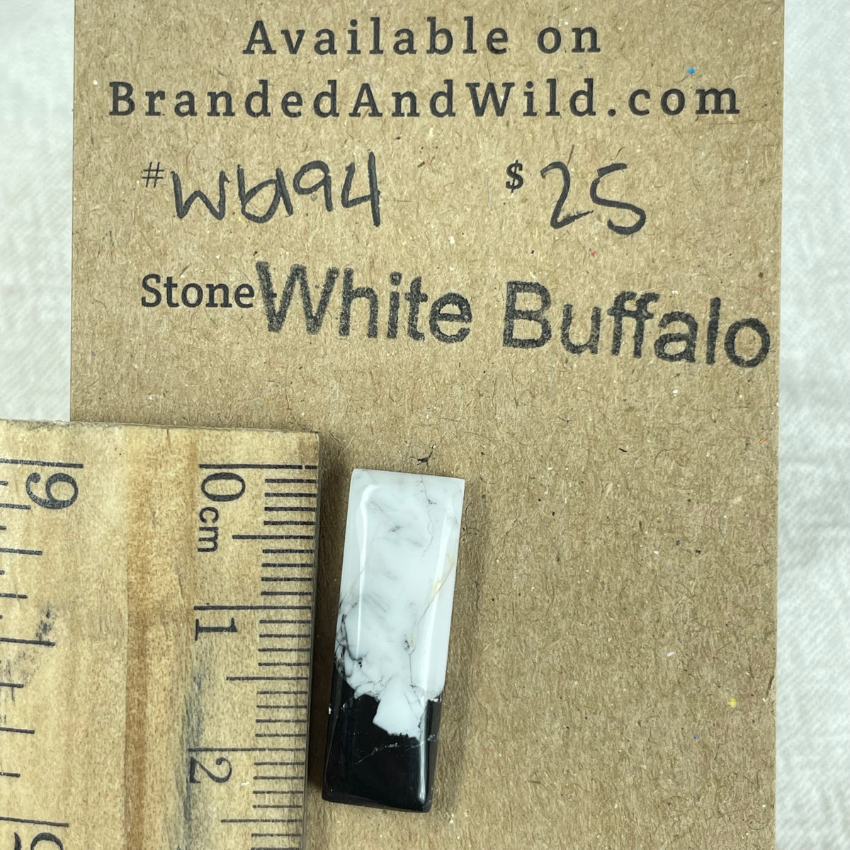 White Buffalo Cabochon - WB194 4E099BE0-A9B3-4EE5-B8E9-3FADAE70624B Brandedandwild.com