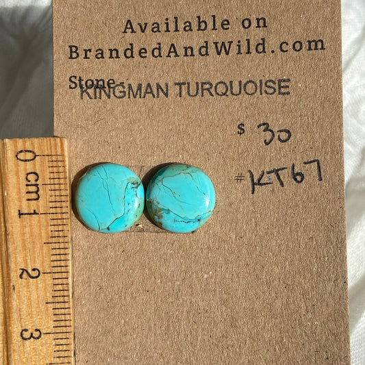 Kingman Turquoise Cabochon - KT67 4E0EC619-5903-41BB-832E-BFBE4D427772 Brandedandwild.com