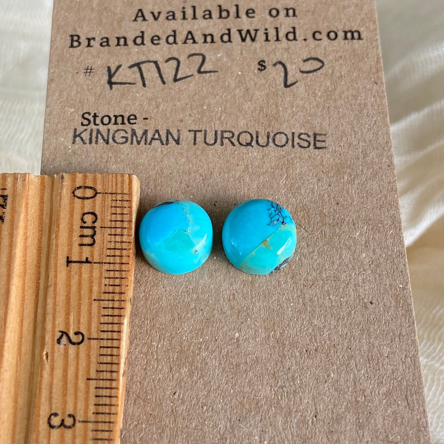 Kingman Turquoise Cabochon - KT122 4E157059-2C79-4F7D-8CE8-A0C3578FC8EE Brandedandwild.com