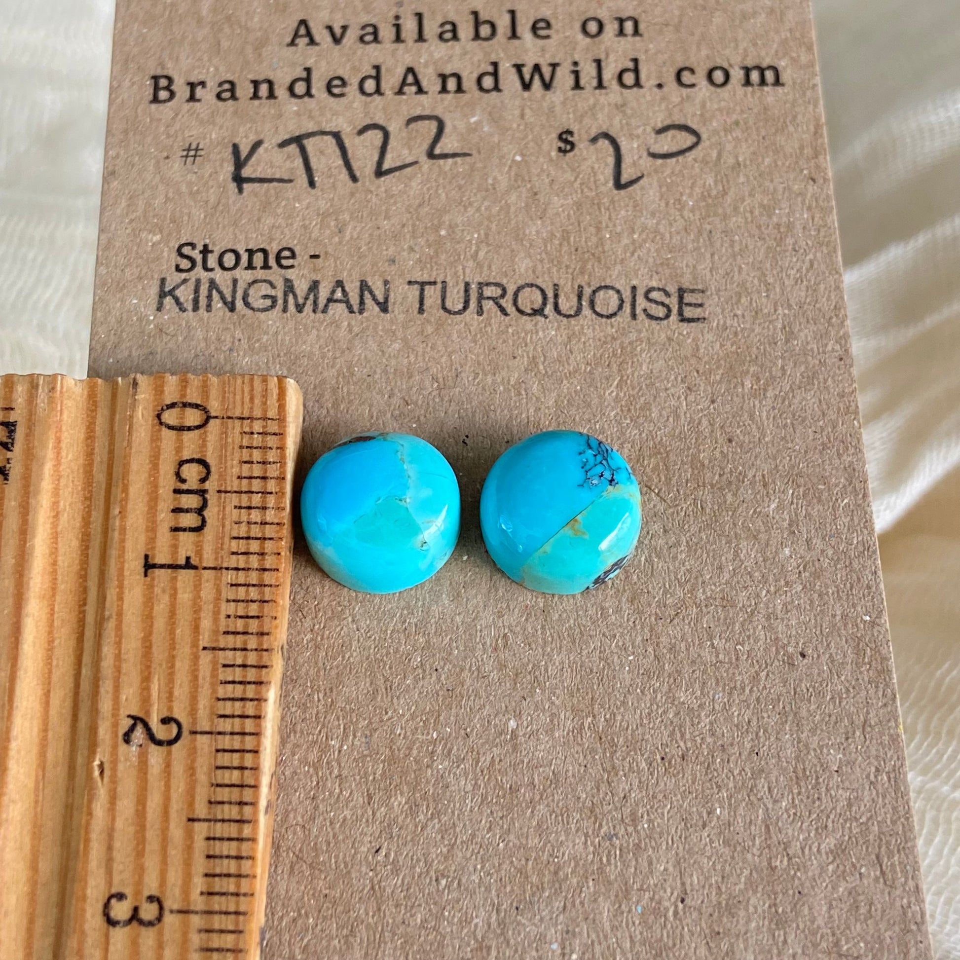 Kingman Turquoise Cabochon - KT122 4E157059-2C79-4F7D-8CE8-A0C3578FC8EE Brandedandwild.com