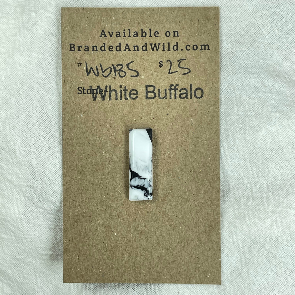 White Buffalo Cabochon - WB185 4E1D4949-EDCA-4AB5-9624-2C62F57B03A8 Brandedandwild.com
