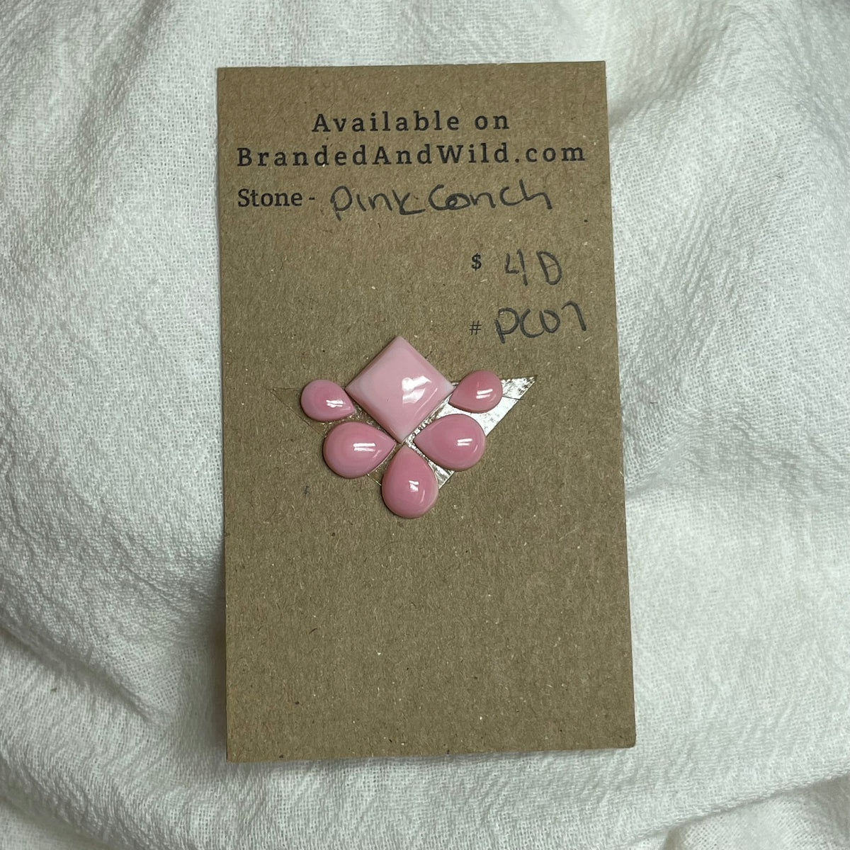 Pink Conch Cabochon - PC07 4E3F533E-0010-4DEA-AE43-246BAB5BE349 Brandedandwild.com