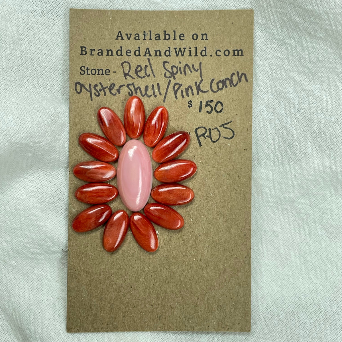 Pink Conch / Oyster Shell Cabochon - PO5 4E49D0EA-4D42-40BF-B2AD-FFD669C6E6A7 Brandedandwild.com