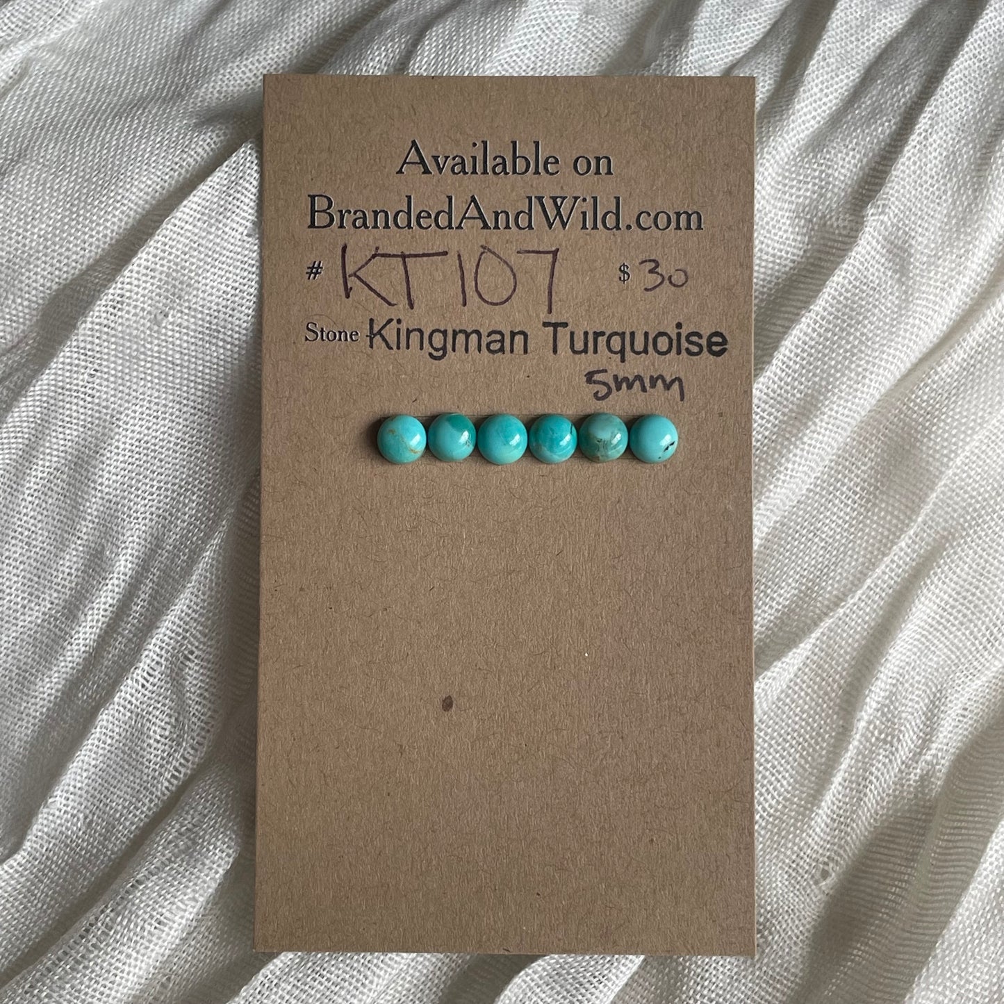 Kingman Turquoise Cabochon - KT107 4E5C2F0B-45AD-46DF-BD36-A43D06E6317B Brandedandwild.com
