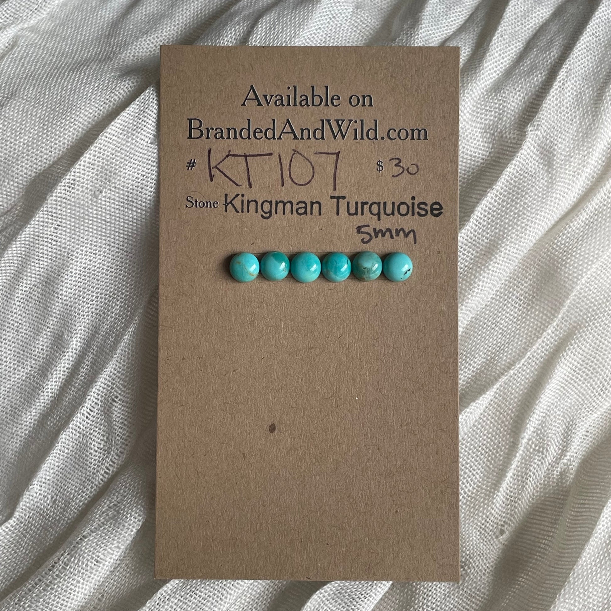 Kingman Turquoise Cabochon - KT107 4E5C2F0B-45AD-46DF-BD36-A43D06E6317B Brandedandwild.com