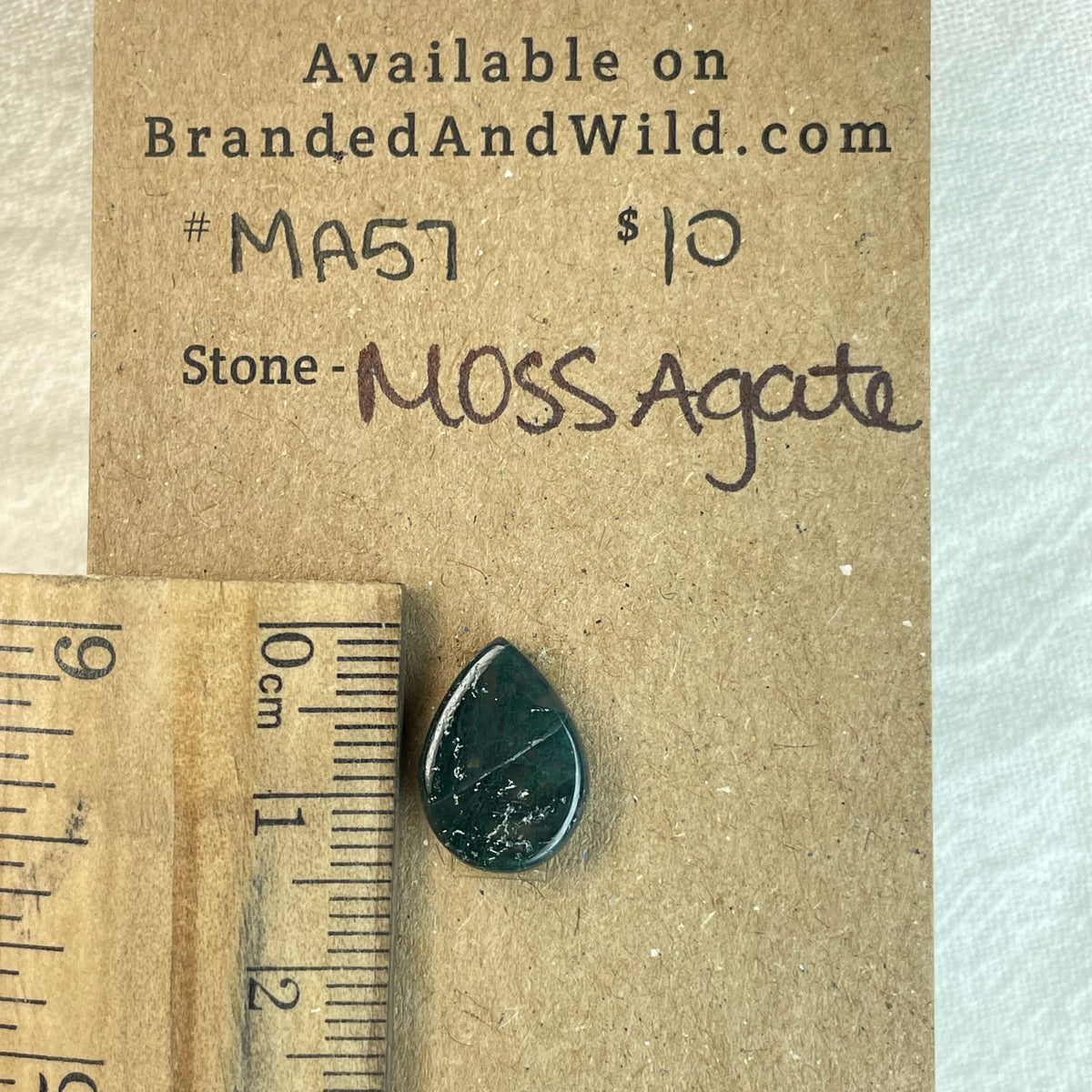 Moss Agate Cabochon - MA57 4E956A72-97B1-4151-9EFE-56E0DD781679 Brandedandwild.com