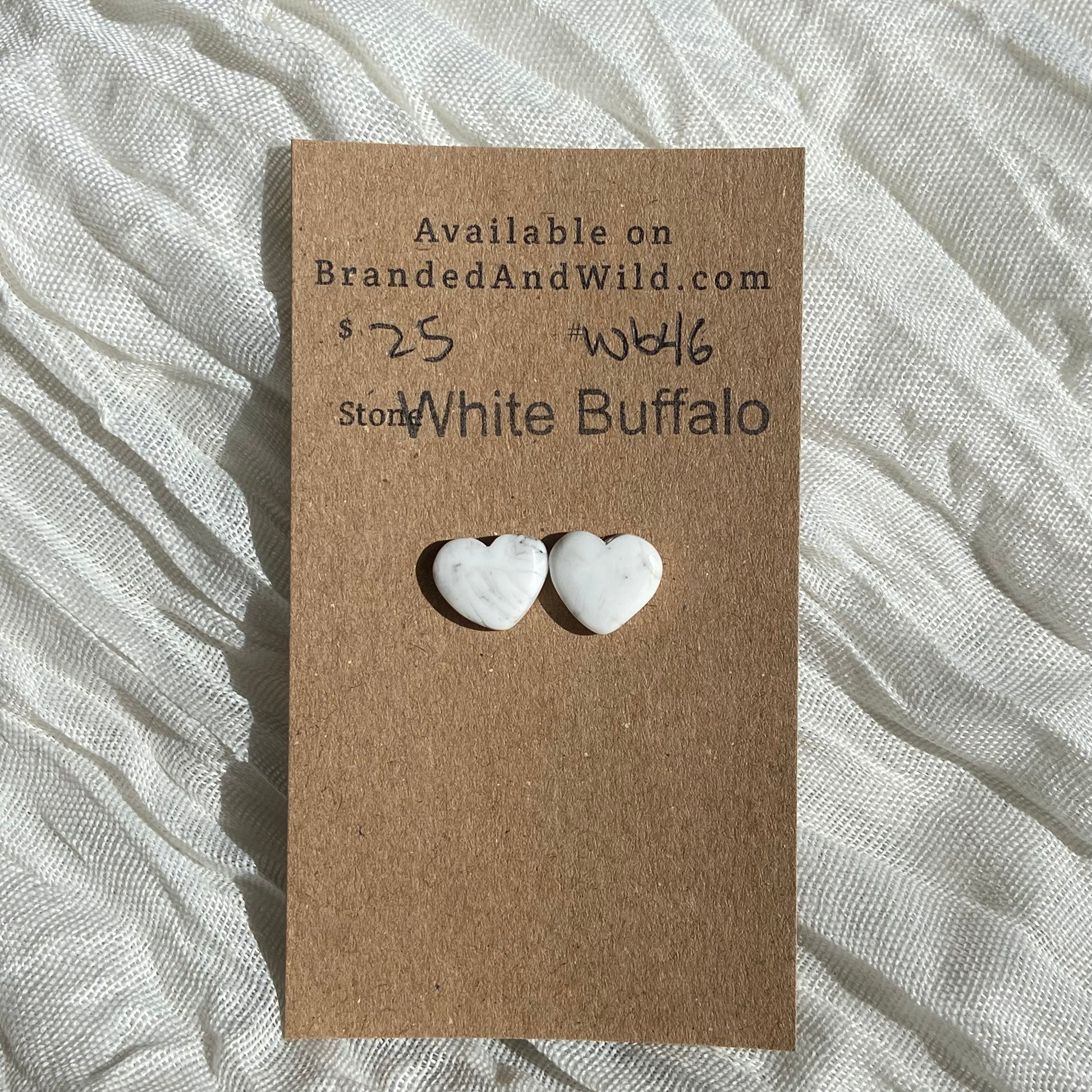 White Buffalo Cabochon - WB46 4E9B7657-C9ED-41B6-8534-03081BB85F3F Brandedandwild.com