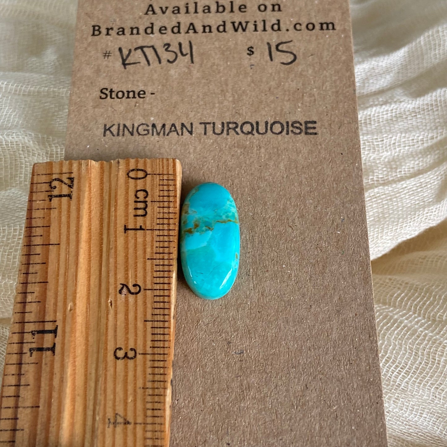 Kingman Turquoise Cabochon - KT134 4EA647D9-C9E4-4A48-8D97-45DDFDFAF34A Brandedandwild.com