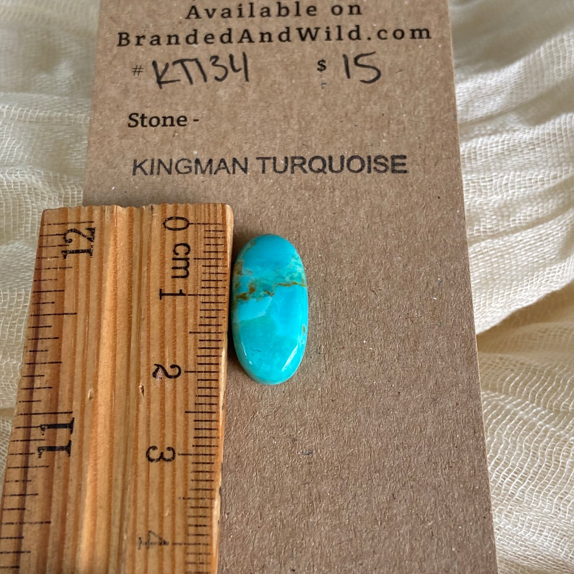 Kingman Turquoise Cabochon - KT134 4EA647D9-C9E4-4A48-8D97-45DDFDFAF34A Brandedandwild.com