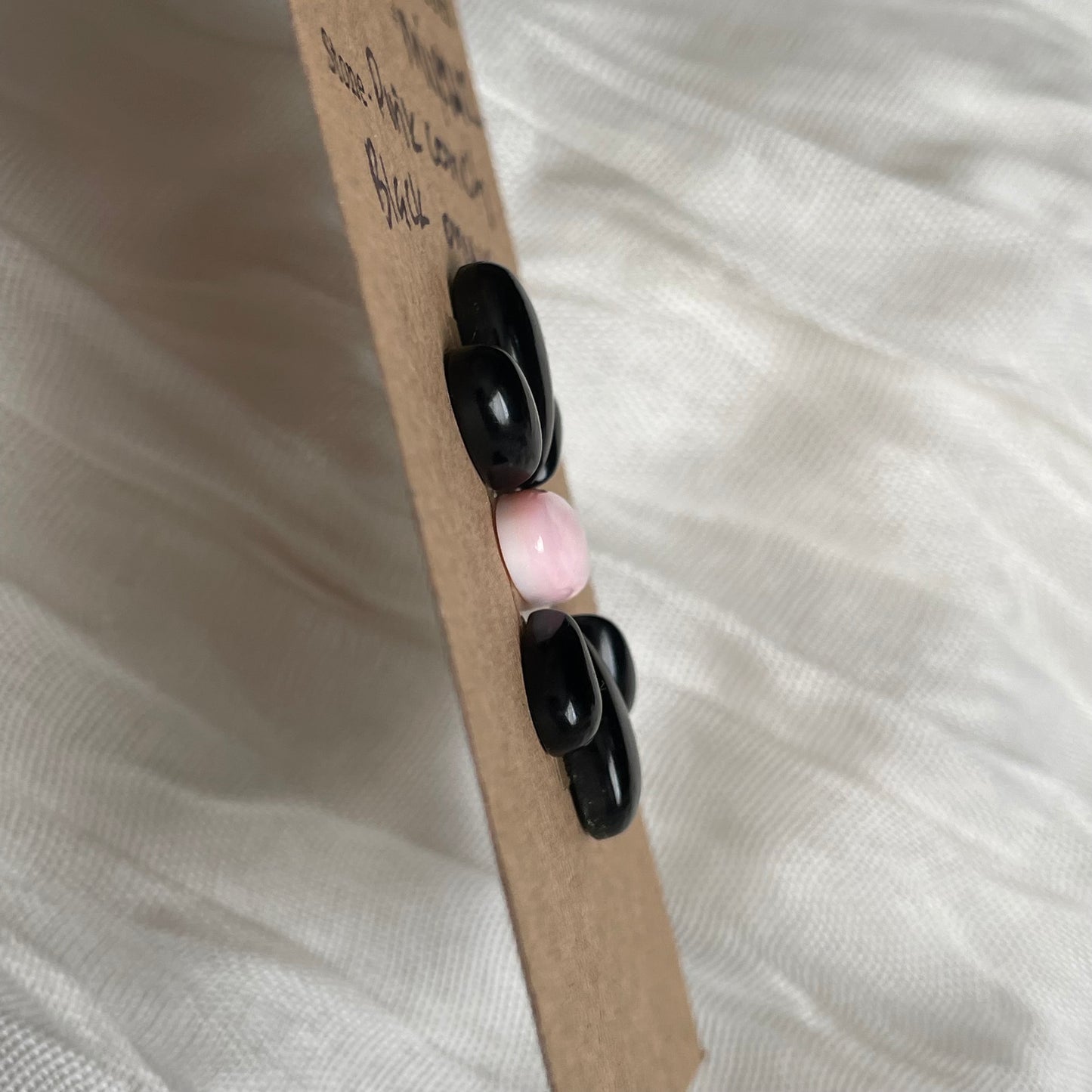 Black Onyx / Pink Conch Cabochon - MIX212 4EECE95A-A623-4689-8FFB-5F225CBF23AF Brandedandwild.com