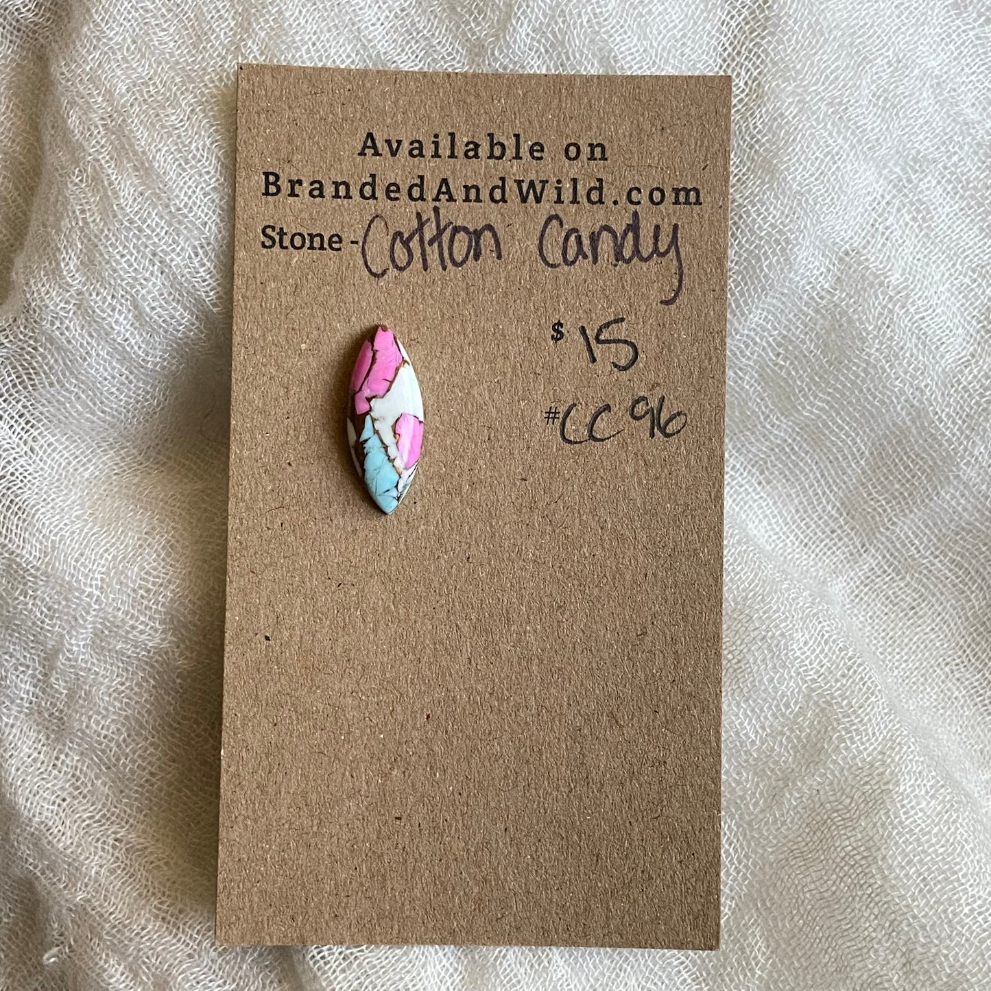 Cotton Candy Cabochon - CC96 4EEEBFC5-7393-4ECC-9D1F-55849544CBA9 Brandedandwild.com