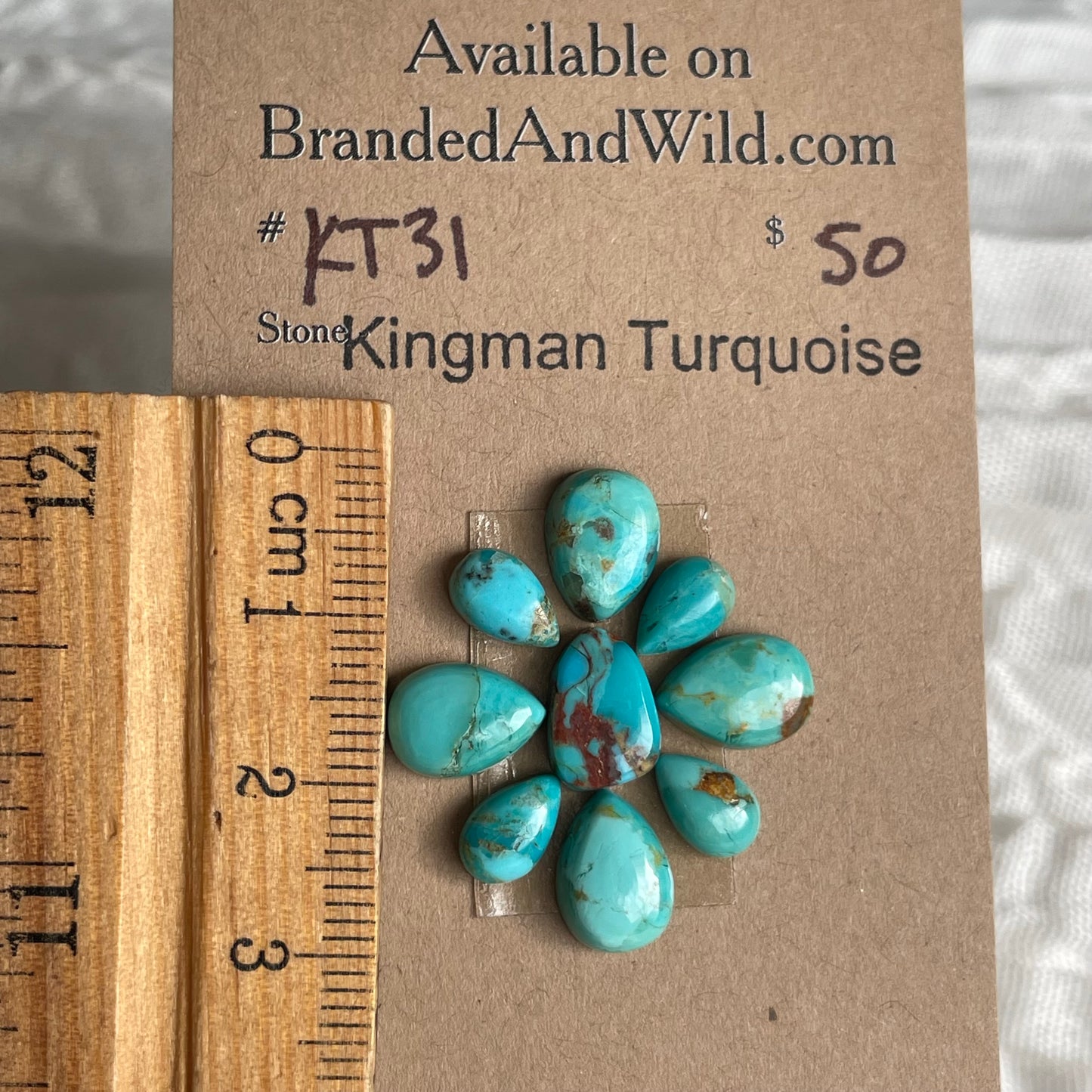 Kingman Turquoise Cabochon - KT31 4EF3BB06-EB6B-4CD7-8CBF-DE9C9F17BC08 Brandedandwild.com