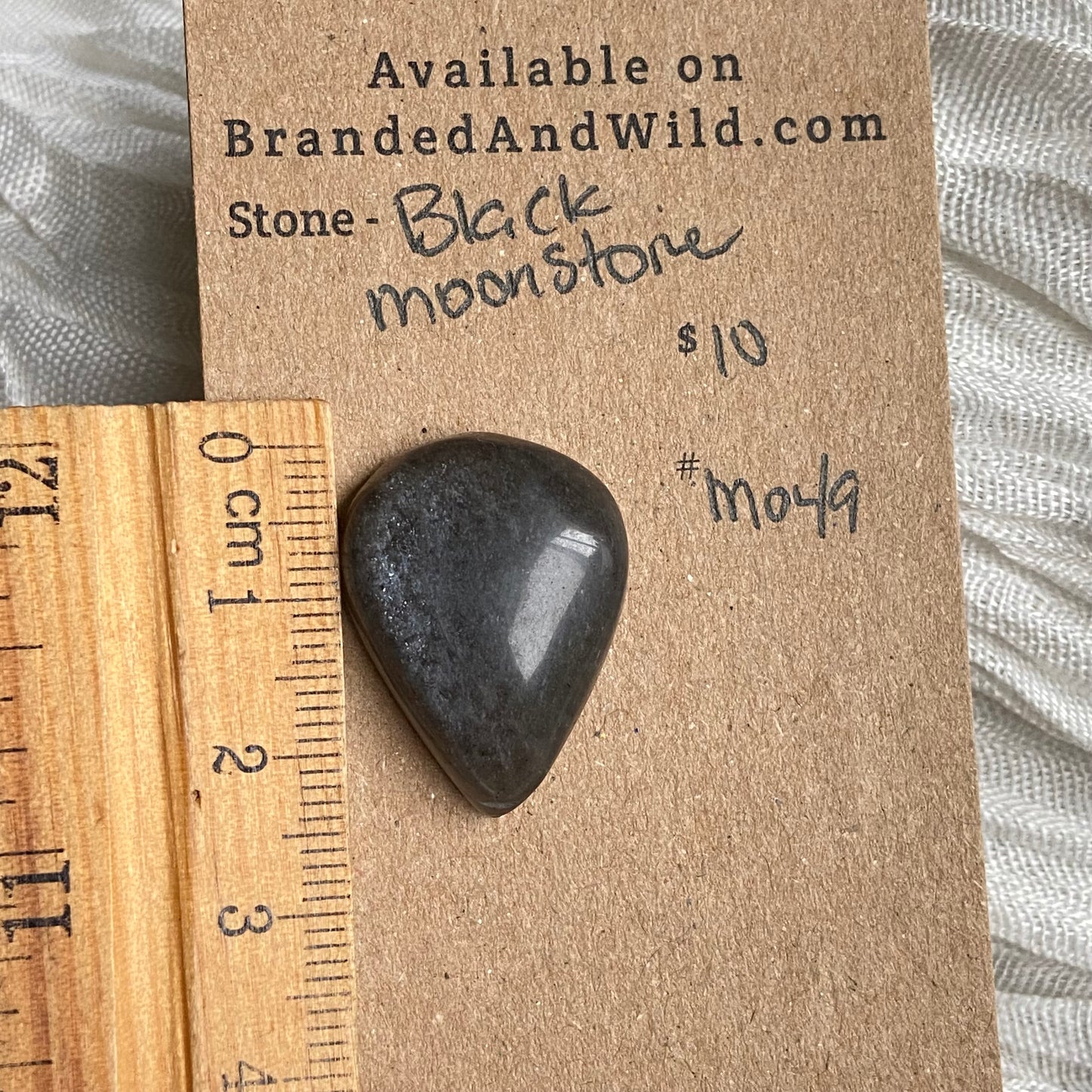 Black Moonstone Cabochon - M049 4F19720B-1B3D-4FE6-AE09-6778294612D2 Brandedandwild.com