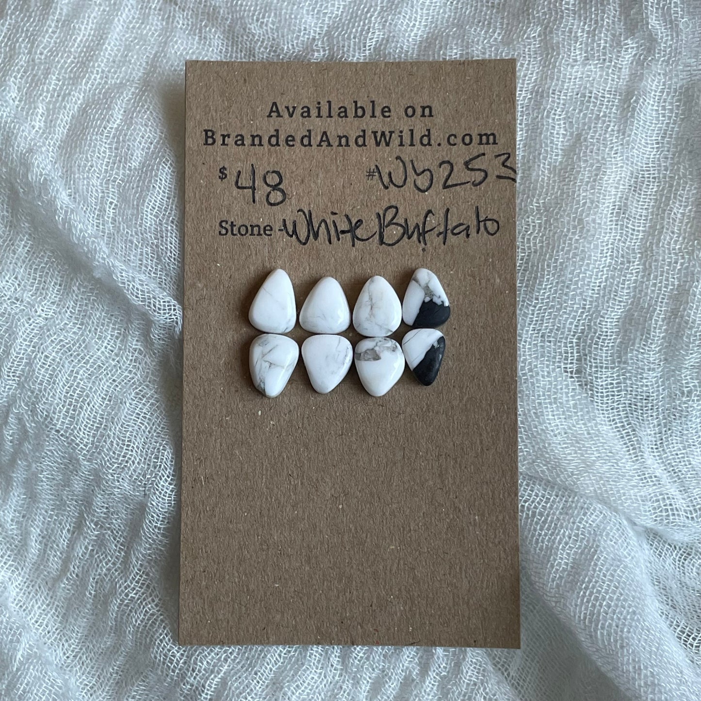 White Buffalo Cabochon - WB253
