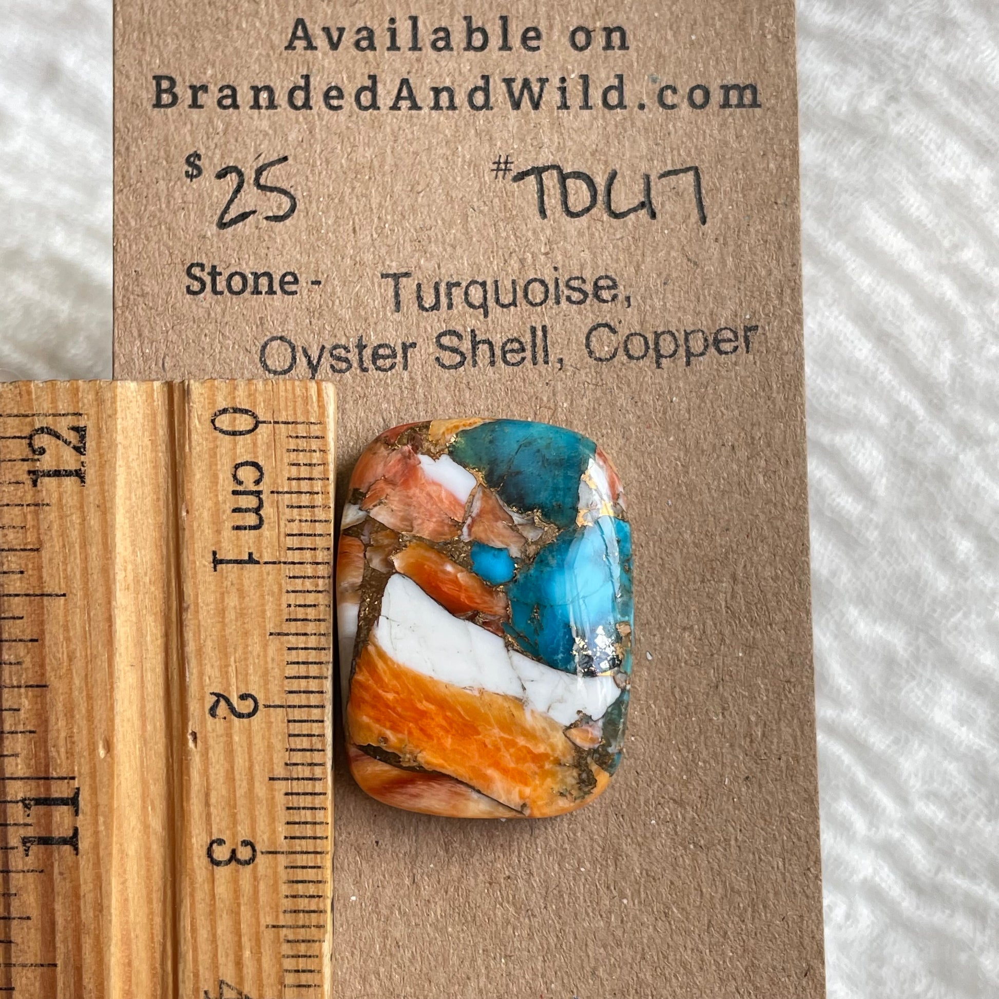 Turquoise, Oystershell, Copper Cabochon - TOC17 4F2716AE-37EA-42F6-A6A9-6588B8C3B1A6 Brandedandwild.com