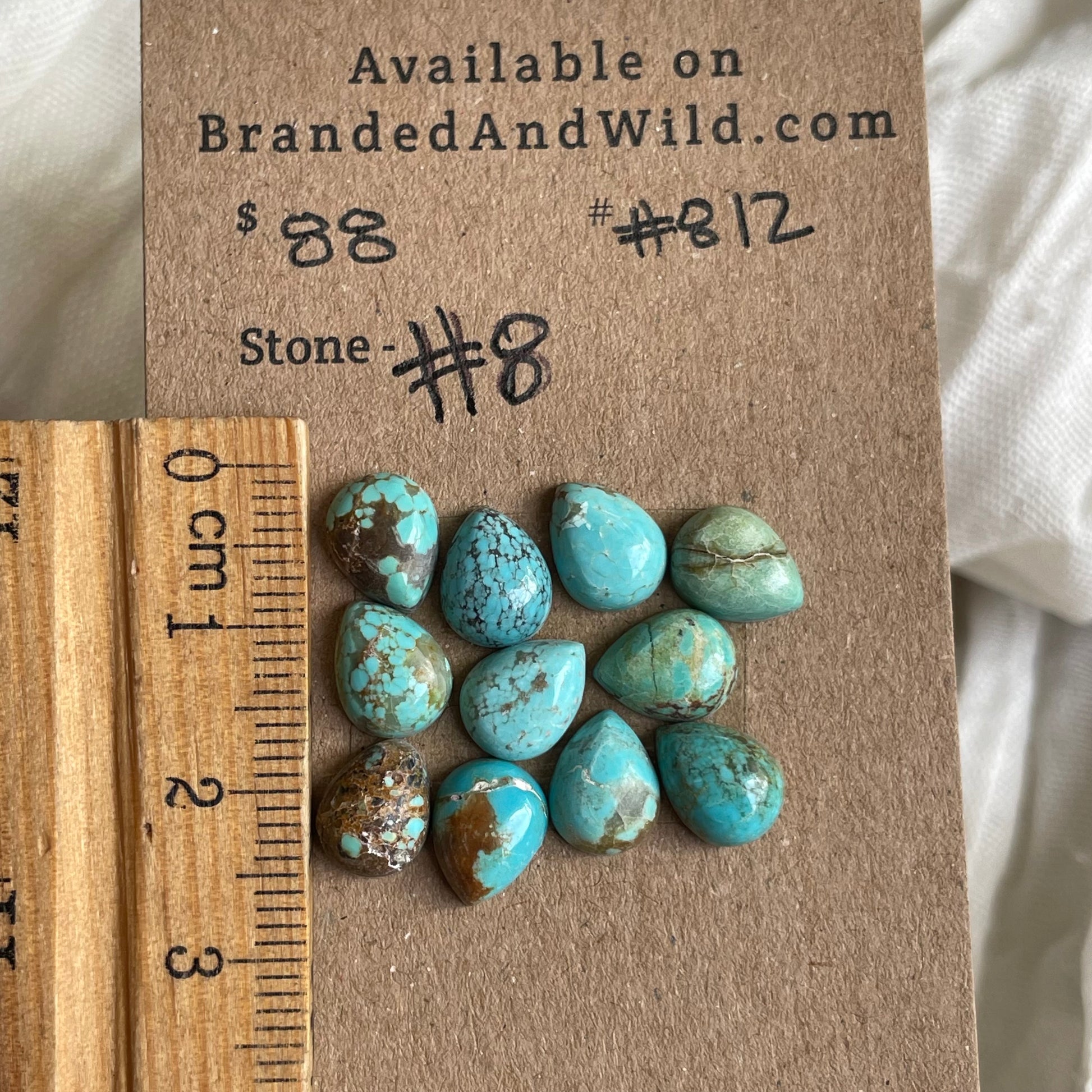 #8 Turquoise Cabochon - #812 4F416CA5-FC10-4033-99A6-9FF8832C07F4 Brandedandwild.com