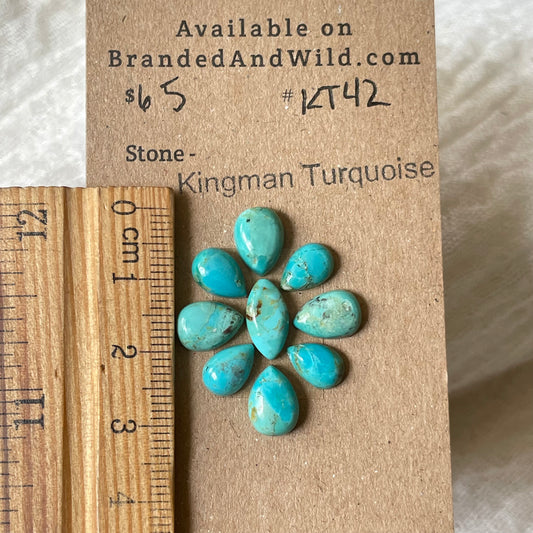 Kingman Turquoise Cabochon - KT42 4F44700D-B71F-468A-960A-4D01D4ED8573 Brandedandwild.com