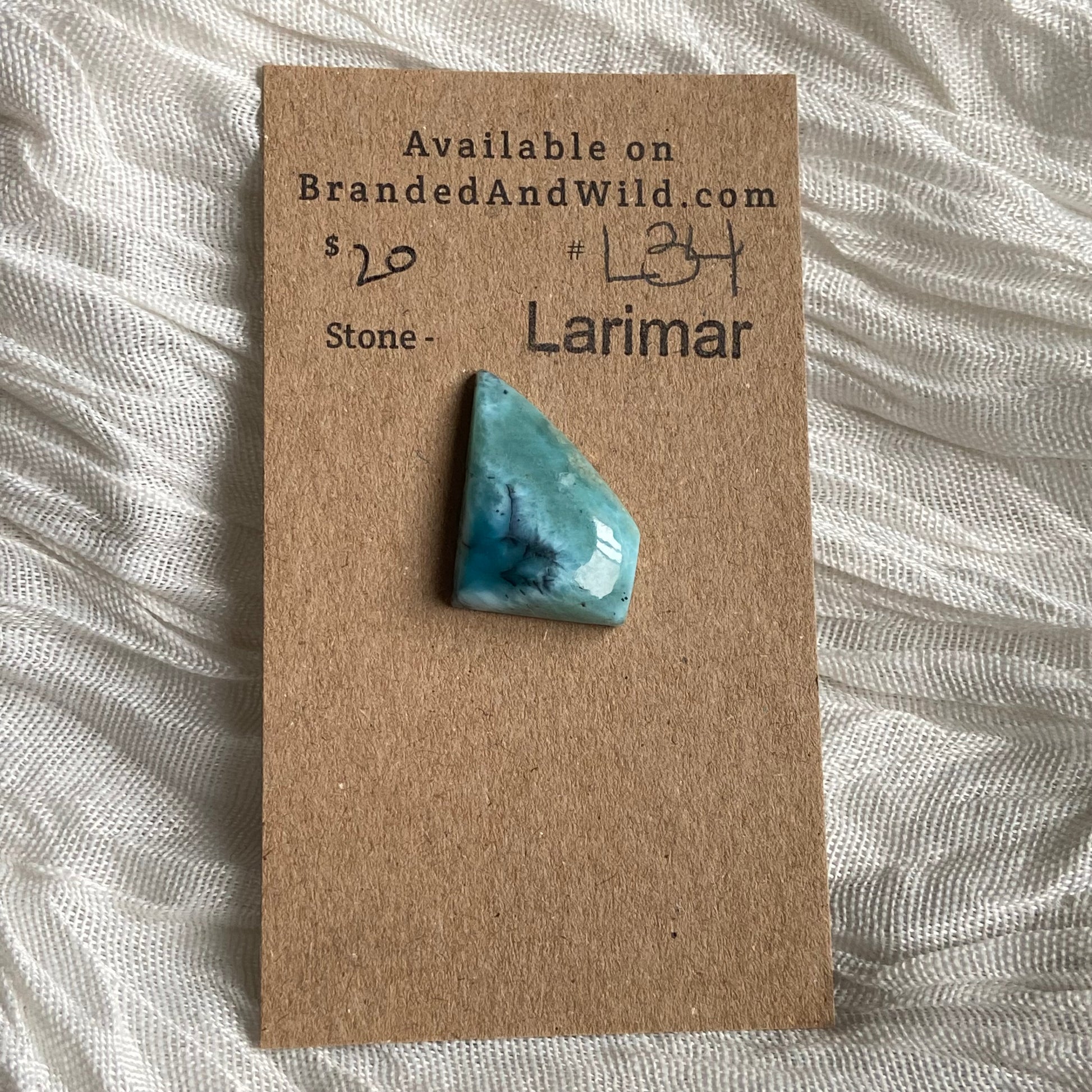 Larimar Cabochon - L34 4F5E79AA-469F-4DC4-B1A7-3C4D013BA4CA Brandedandwild.com