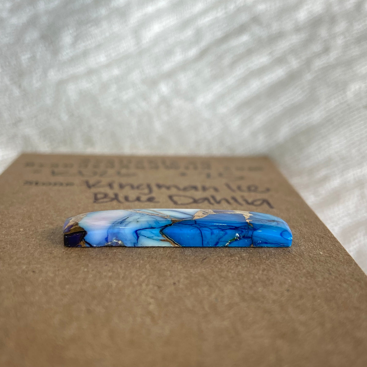 Kingman Ice Blue Dahlia Cabochon - KD26
