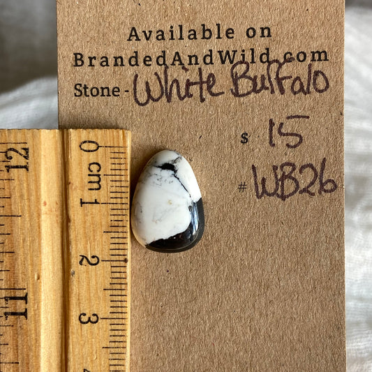 White Buffalo Cabochon - WB26