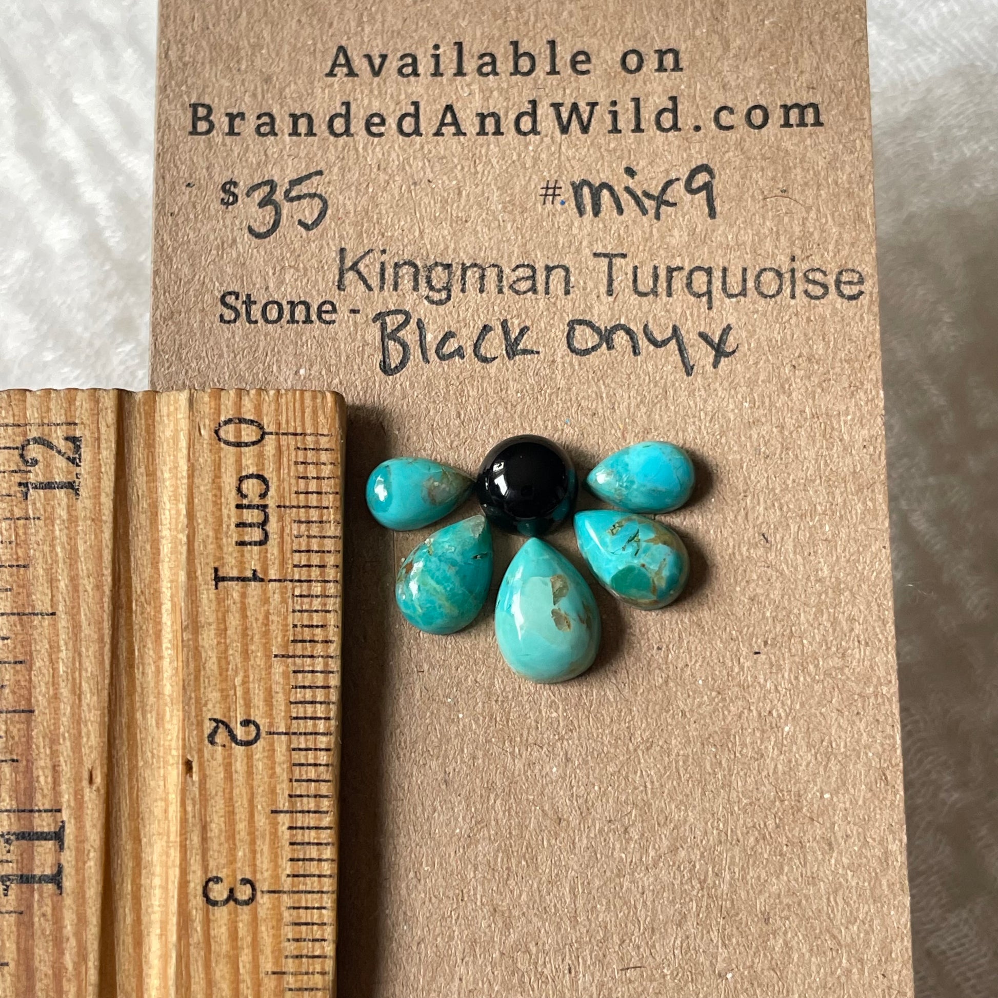 Kingman / Black Onyx Cabochon - Mix9 4F9806E8-A20A-437C-AECC-EAB5ED129521 Brandedandwild.com