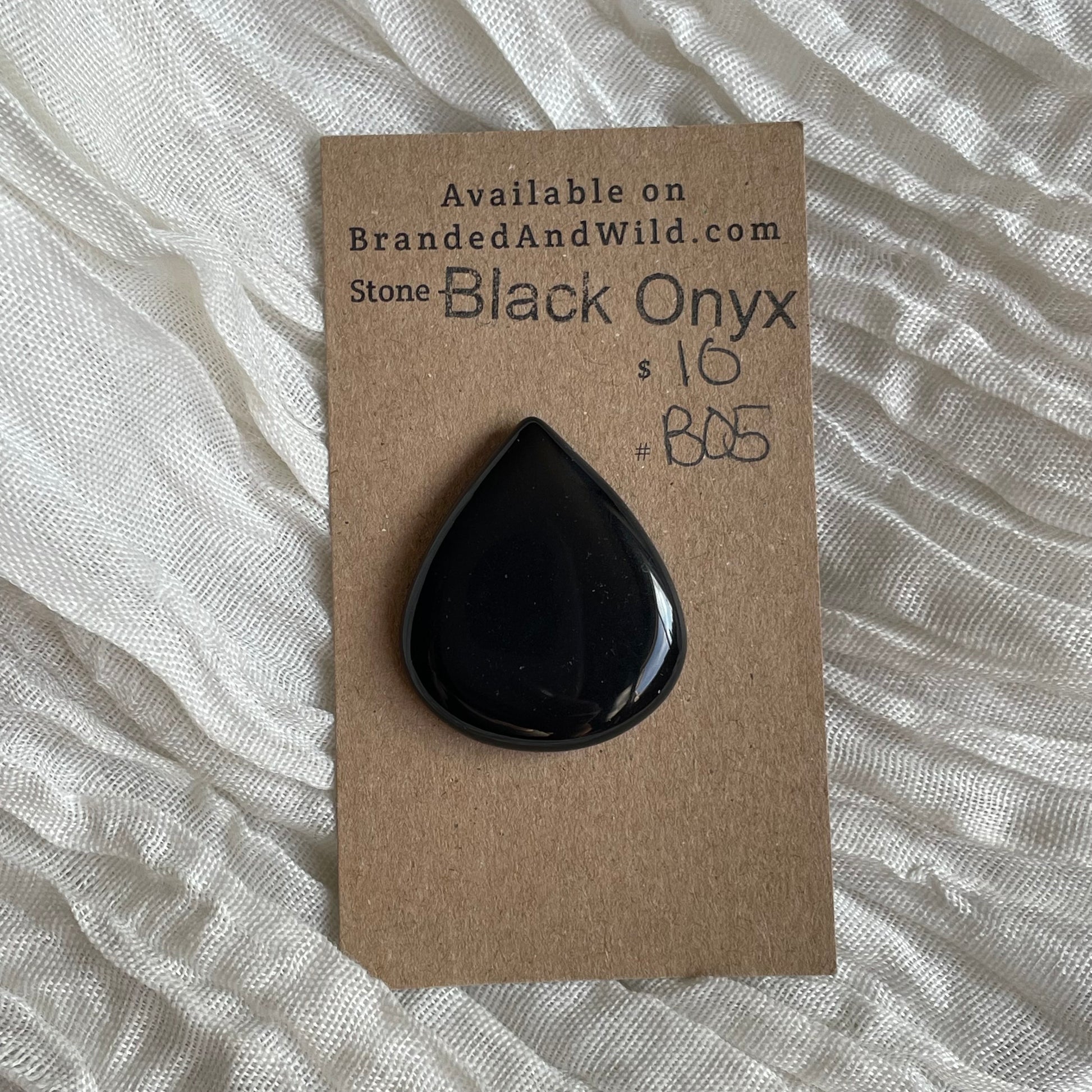 Black Onyx - Cabochon - B05 4FAF972D-6CFF-4403-B5DC-7E6B5685ABF9 Brandedandwild.com