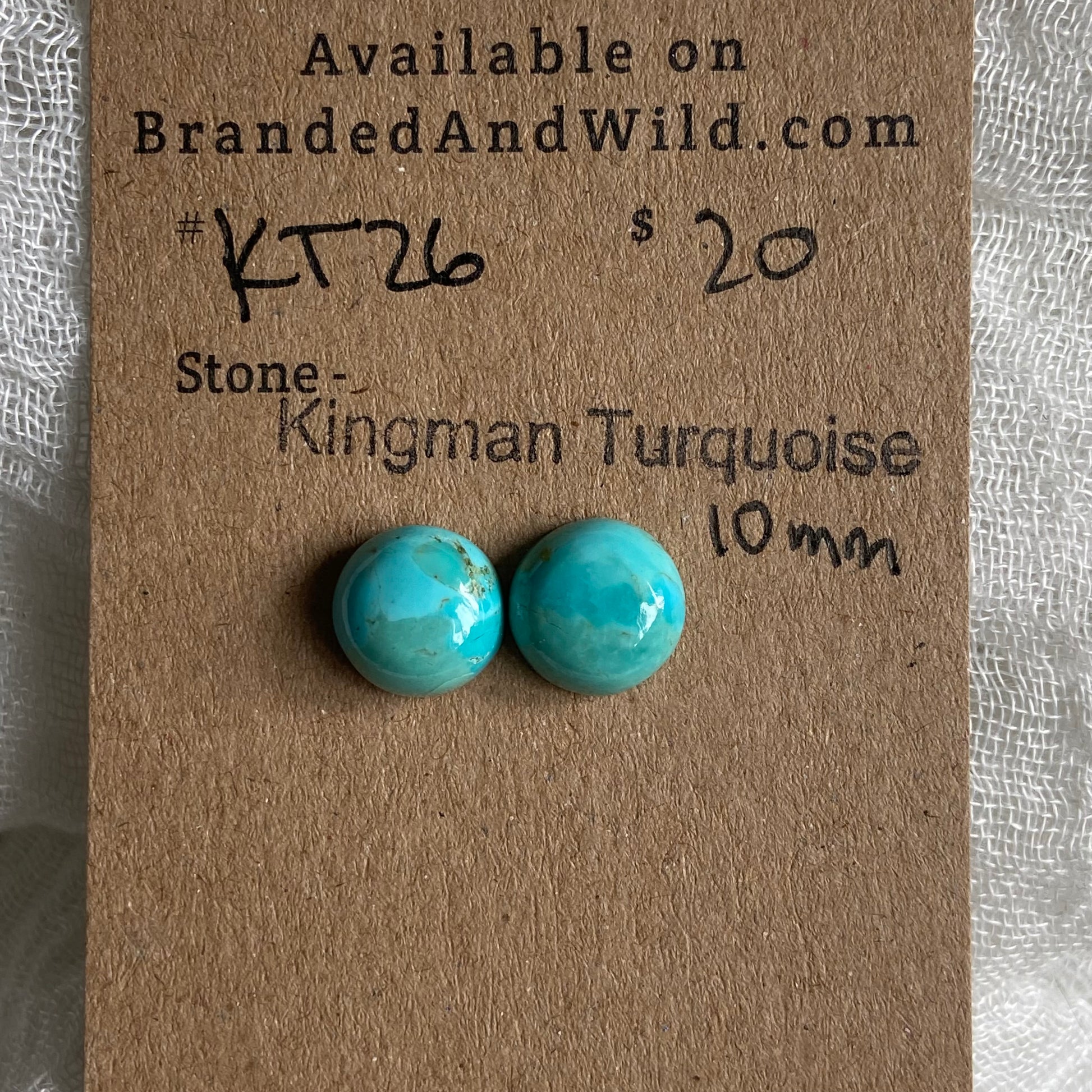 Kingman Turquoise Cabochon - KT26 4FD31210-3A7C-48F9-AB83-CE431E38038E Brandedandwild.com