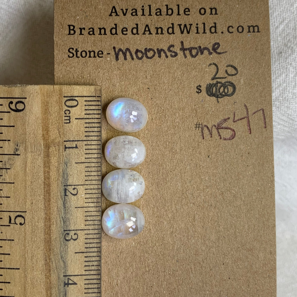 Moonstone Cabochon - MS47 4FED8739-50BC-423B-B13E-D2B2C4B2C6B1 Brandedandwild.com