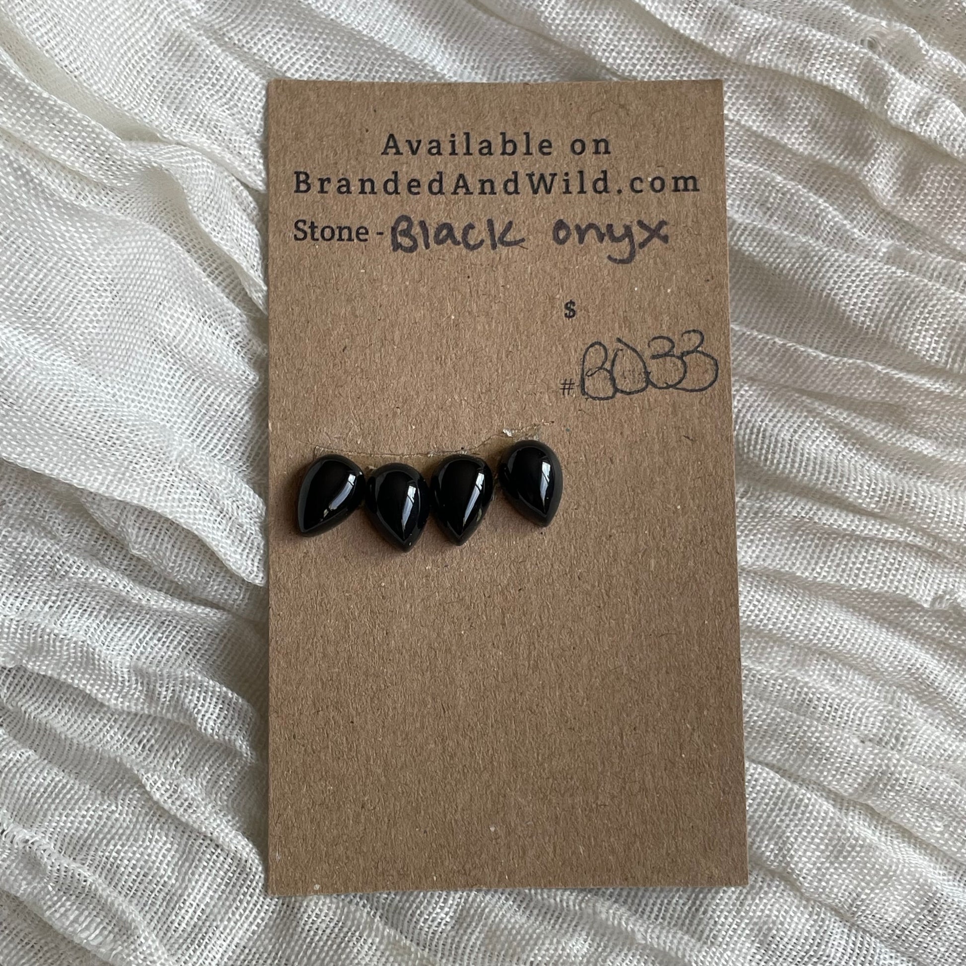 Black Onyx - Cabochon - B033 4FF7FB28-6D70-458F-B122-68E351851CB1 Brandedandwild.com