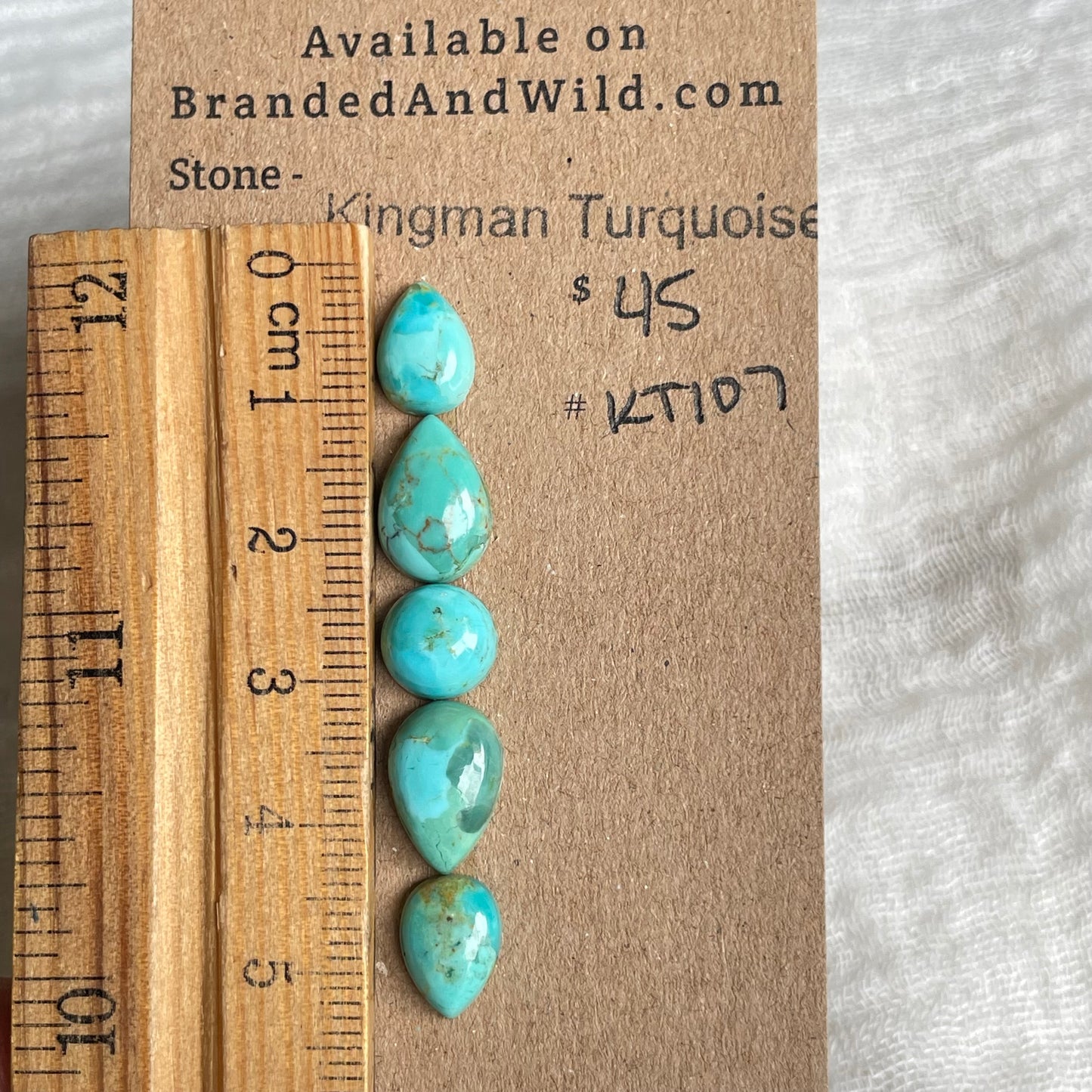 Kingman Turquoise Cabochon - KT107 50021FF7-588E-4993-B4CC-41587FDA3E11 Brandedandwild.com