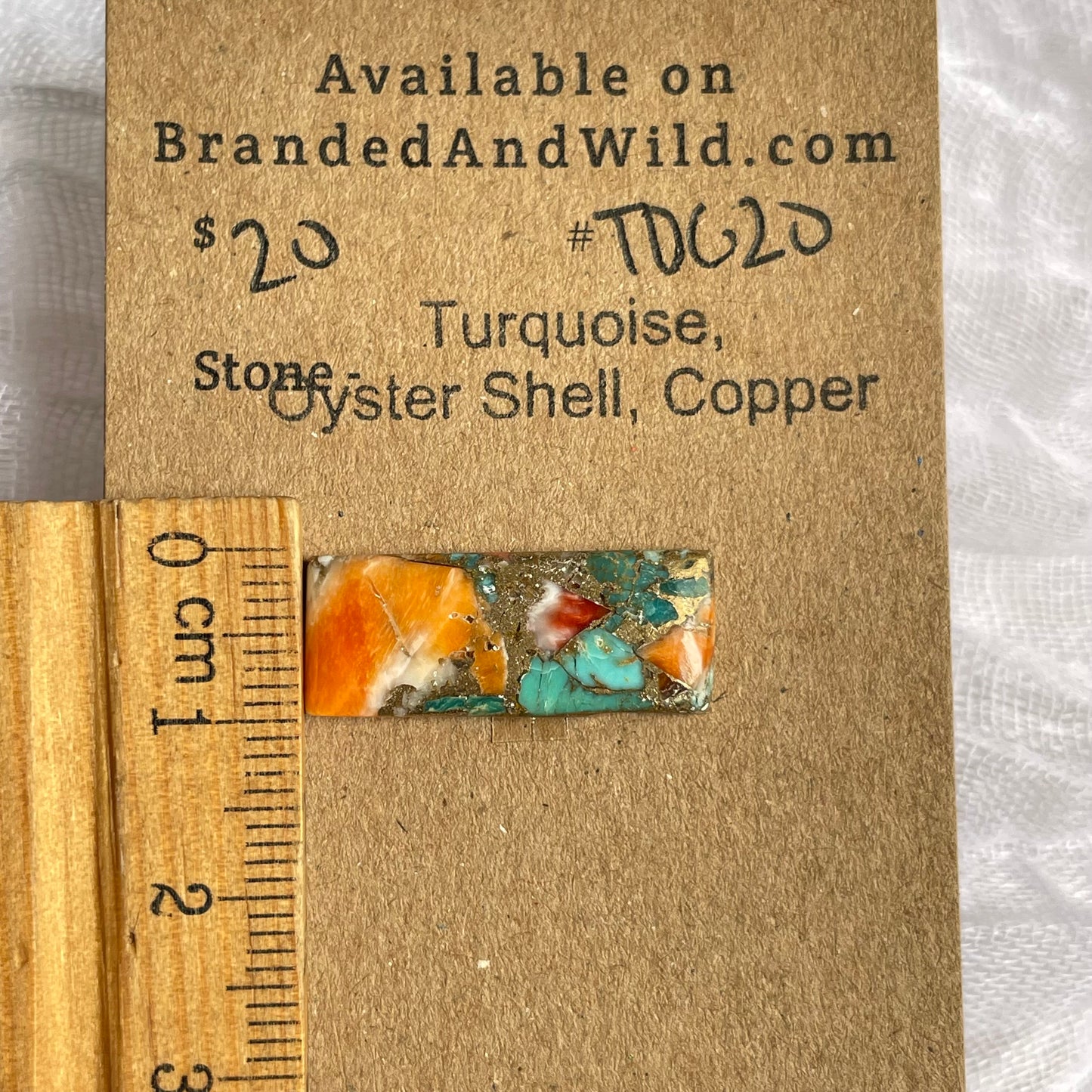 Turquoise, Oyster Shell, Copper Cabochon - TOC20 5040D979-7A7B-4861-BDAE-661E9A84234A Brandedandwild.com