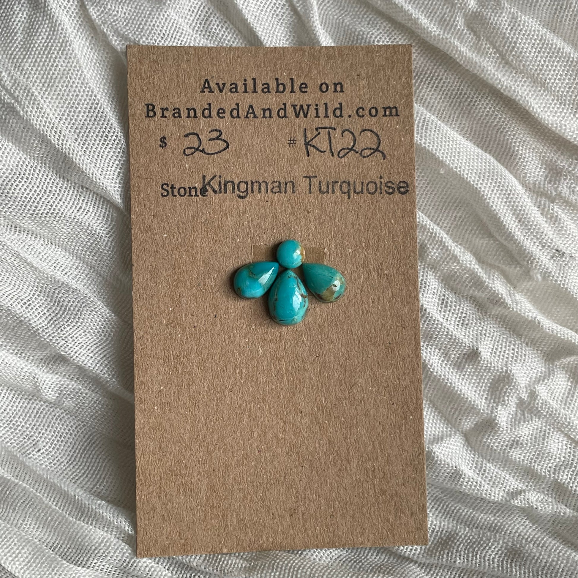Kingman Turquoise Cabochon - KT22 505B8A47-DCE8-4188-82F7-5E4A54D10C3E Brandedandwild.com
