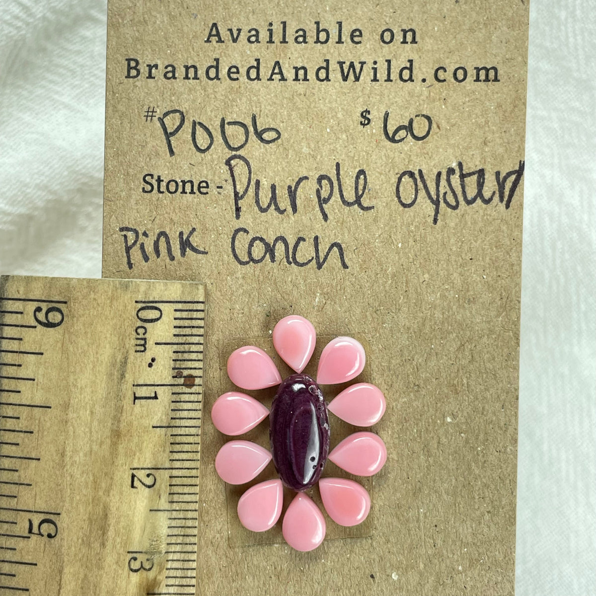 Pink Conch / Oyster Shell Cabochon - PO06 5061BBFB-8601-4422-A9EC-083FCD45A2CF Brandedandwild.com