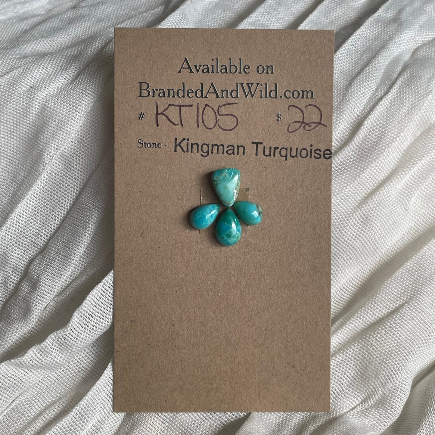 Kingman Turquoise Cabochon - KT105 5077DEBC-3C18-4953-902C-144C153A5EAD Brandedandwild.com
